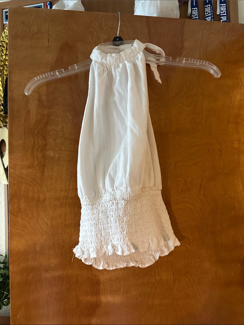 Francesca's Collections White Halter Tank Top